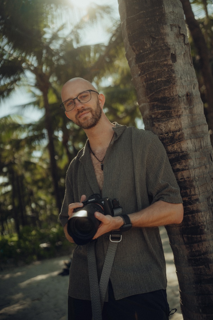 Sebastian, photographer and filmmaker behind Sebaz Pictures, on location with a camera